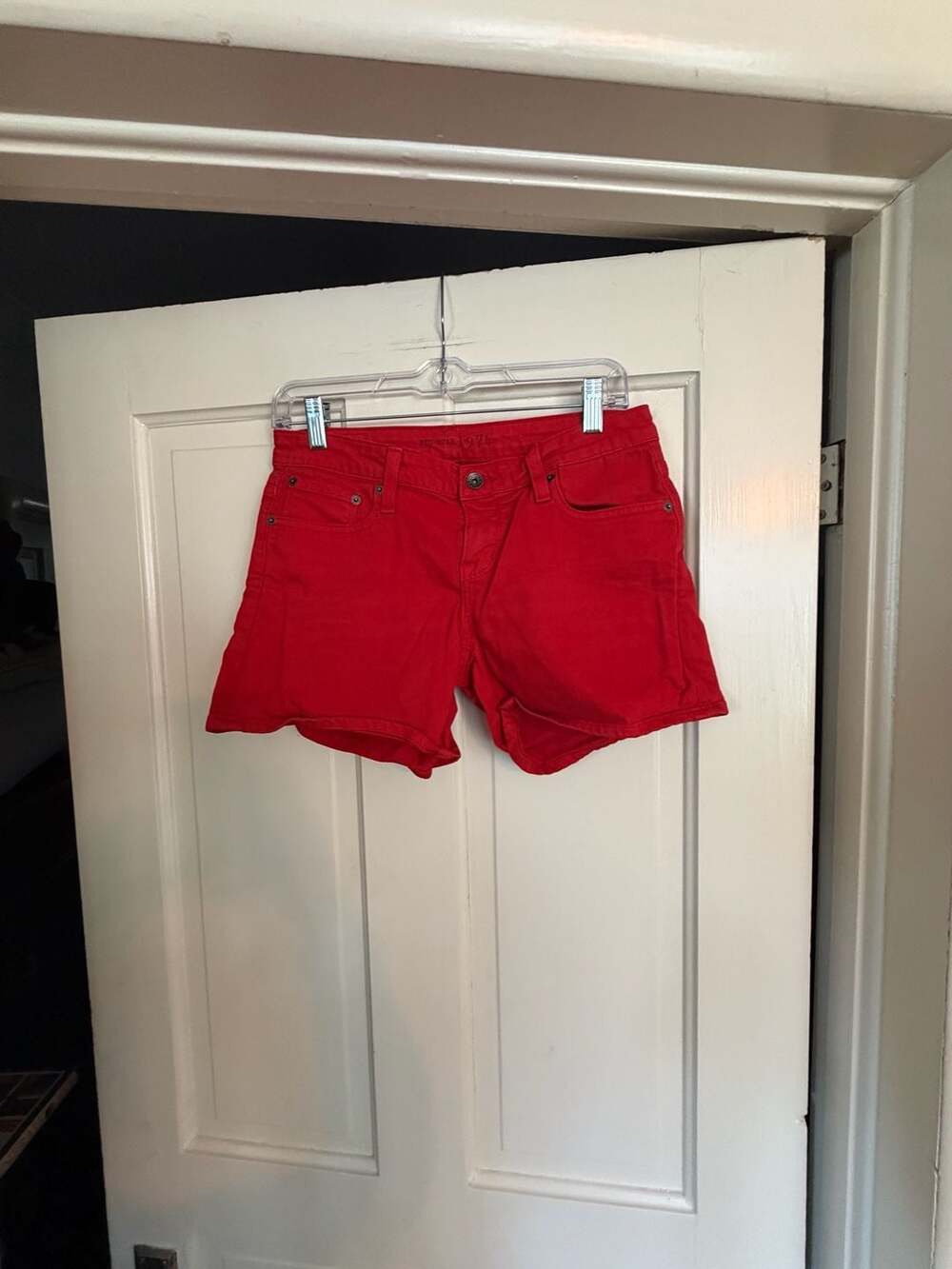 Big Star 1974 Women's Red Denim Jean Shorts Size 28